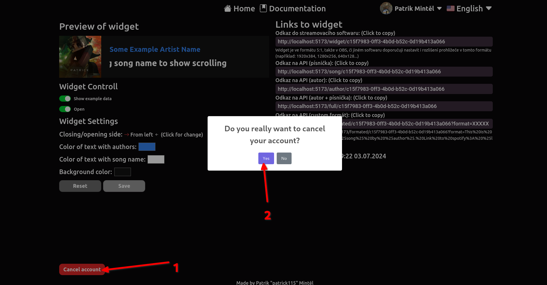 Account deletion
